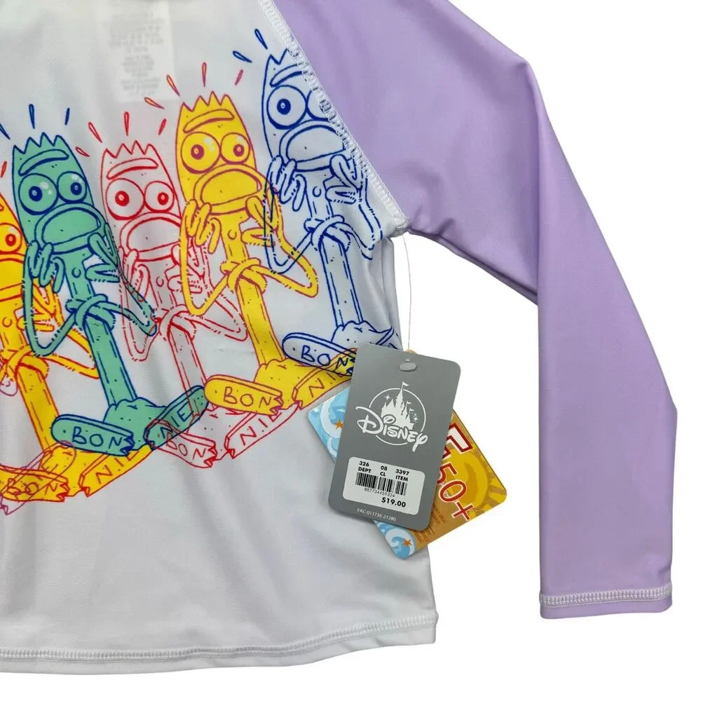 Disney Toy Story 4 Rash Guard Kids 3 Forky Long Sleeve Swim Shirt UPF 50+ NWT